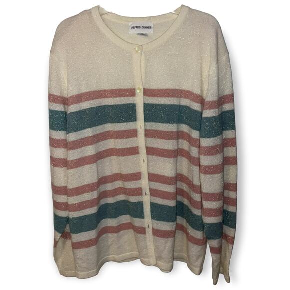 Alfred Dunner glitter sparkle sweater Sz XL - Picture 1 of 3
